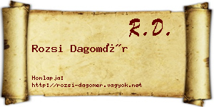 Rozsi Dagomér névjegykártya
